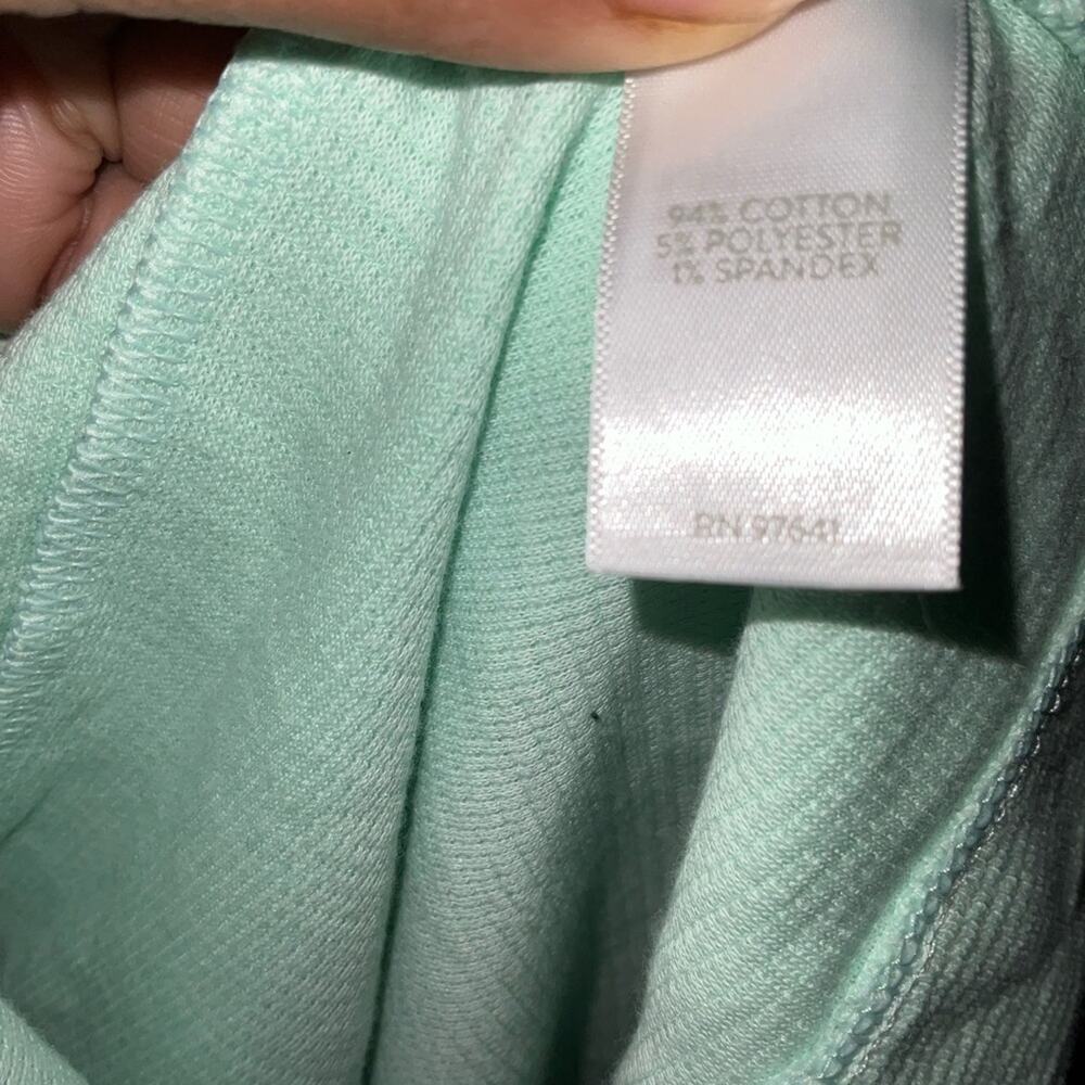 NWOT J Jill Mint Green Textured V-Neck Top 3/4 Sleeve Plus Size 3X Cotton - Picture 6 of 8